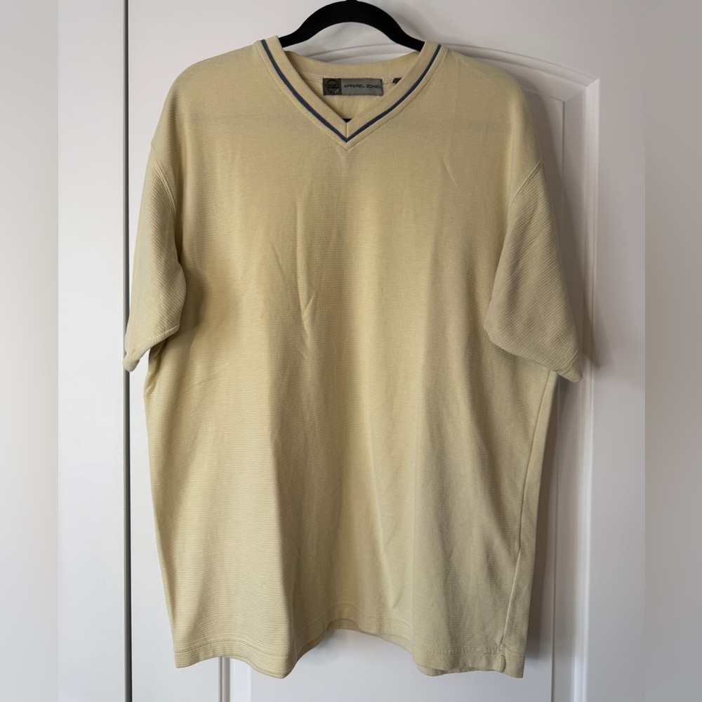 Men's Yellow V-Neck Shirt